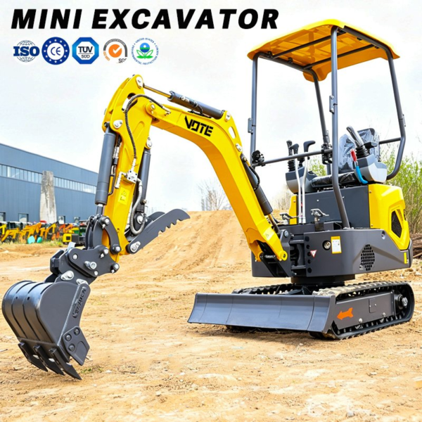 1 Ton Mini Excavator Hydraulic Crawler for Farm Orchard Municipal CE Certification