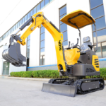 1.2t China Small Mini Excavator Digger Closed Cab Mini Digger Excavator with Attachments