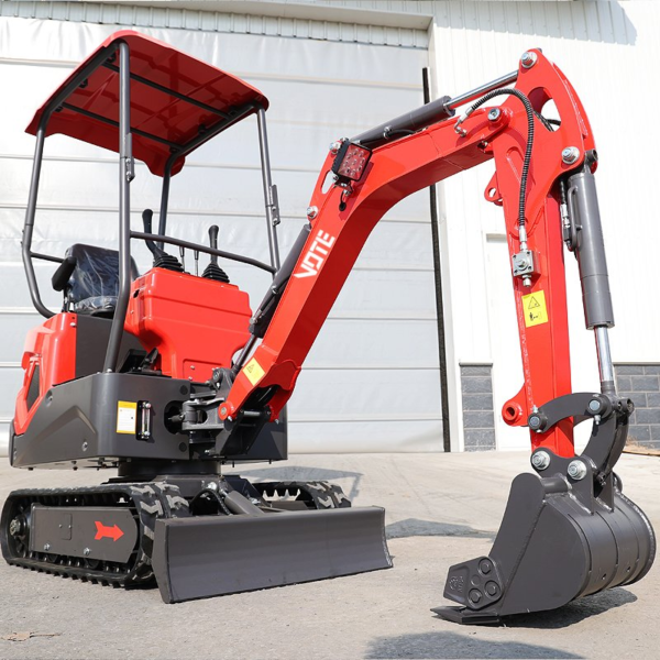 1.2t China Small Mini Excavator Digger Closed Cab Mini Digger Excavator with Attachments