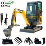 1.6 Ton Mini Excavator Cheap CE Euro 5 Mini Digger Excavator for Farm Garden