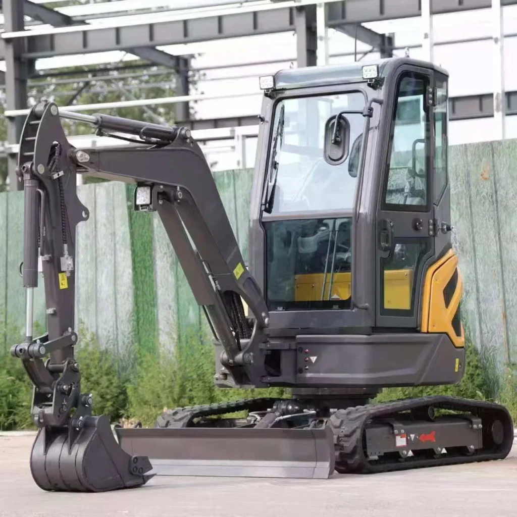 2-Ton and 3-Ton Excavators, Hydraulically Rotatable, with Air-Conditioned Cabin, Suitable for Farm Construction, CE Certified
