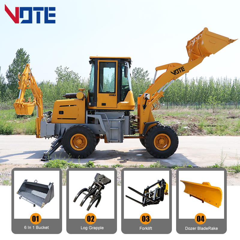 3 Ton Wheel Backhoe Loader for Sale Front End Loader 5 Ton Hydraulic Loader Backhoes Prices Factory Outlet
