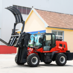 3000kg 3500kg All Road Forklift Plastic Big Power 4*4 Wd Good Cabin Rough Terrain Forklift with 3mast Stage