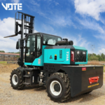 3000kg 3500kg All Road Forklift Plastic Big Power 4*4 Wd Good Cabin Rough Terrain Forklift with 3mast Stage
