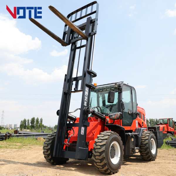 4WD 3-6 Ton Chinese Low Price All Rough Terrain off-Road Fork Lift Forklift Trucks CE ISO Japanese Engine Forklift Manufacturer