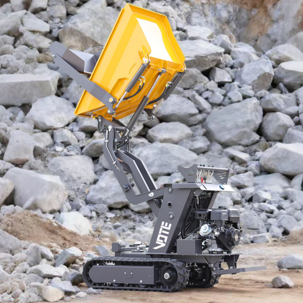 5% off Mini Truck Transporter Hydraulic Mini Dumper 500kg Mini Dumper Crawler Small Tracked Carrier Tractor with Loader Dumper Truck Crawler Orchard Garden