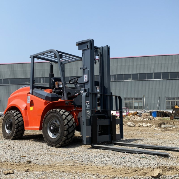 5 Ton Diesel Forklift 4WD All Rough Terrain Forklift Truck Forklift with Cabin, All Terrain Fork Lift for Sale