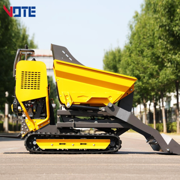 500kg Self Loading Mini Dumper Garden Home Building Use Small Tracked Dumpers Petrol Hydraulic Mini Crawler Dumper Truck