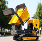 500kg Weight Hydraulic Mini Dumper Powered Rubber Track Mini Cart Transporter Crawler Mini Dumper