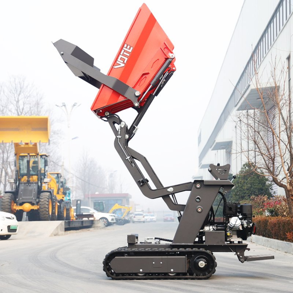 800kg Hydraulic Crawler Mini Dumper Self Loading Mini Dumper 0.5 Ton Transporter Construction Garden Mini Dumper Truck