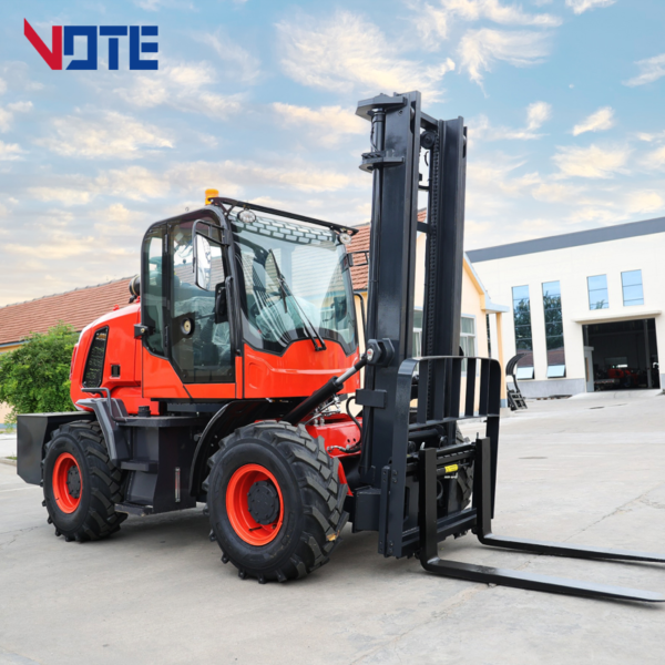 All Terrain Diesel Forklift 3 Ton 4 Ton 5 Ton Trucks off-Road Forklift 4X4 Forklift