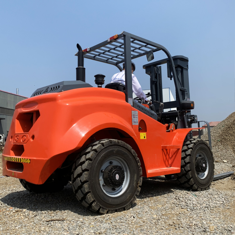 Automatic Continuously Variable Transmission Diesel Power Forklift All Rough Terrain Forklift Fast Delivery off-Road Forklift