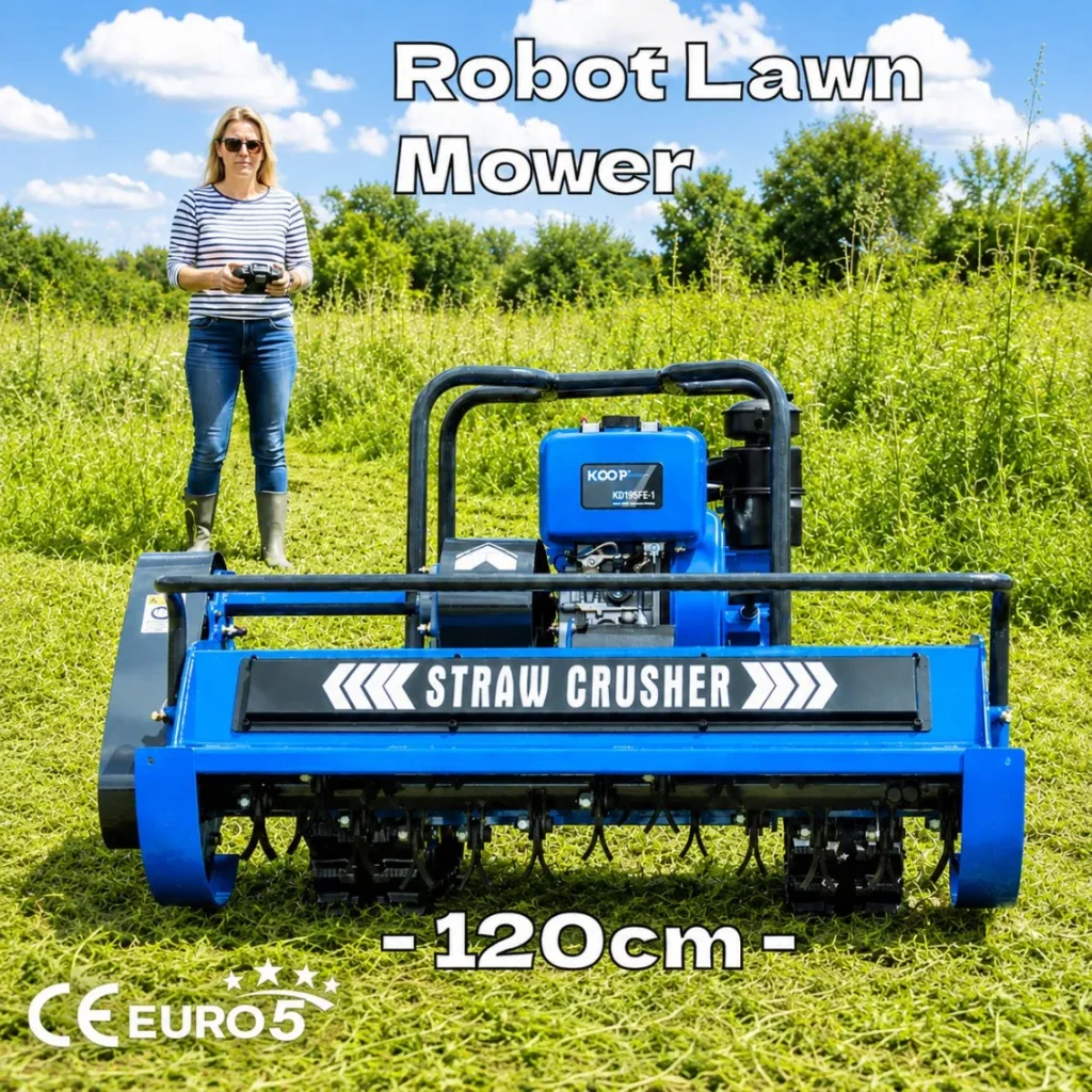 CE Certified Lawn Mower with 1200mm Width, Suitable for Grassy Slopes and Forestry China Factory Price