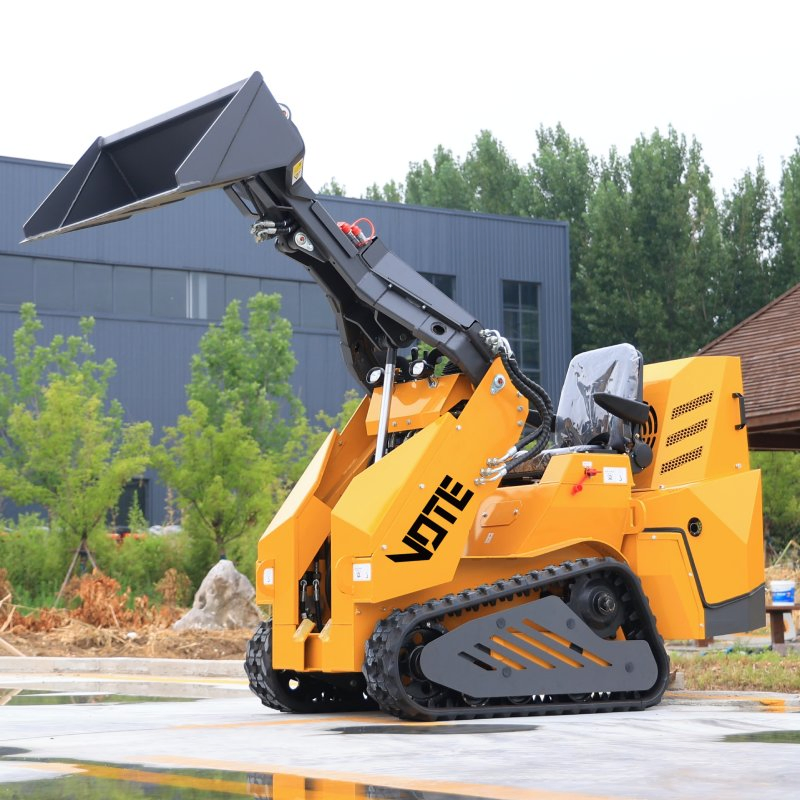 CE/Euro 5 Mini Skid Steer Loader with Tracked Cabin, Equipped with Multifunctional Attachments, Suitable for Farms, Orchards, and Indoor Construction Sites