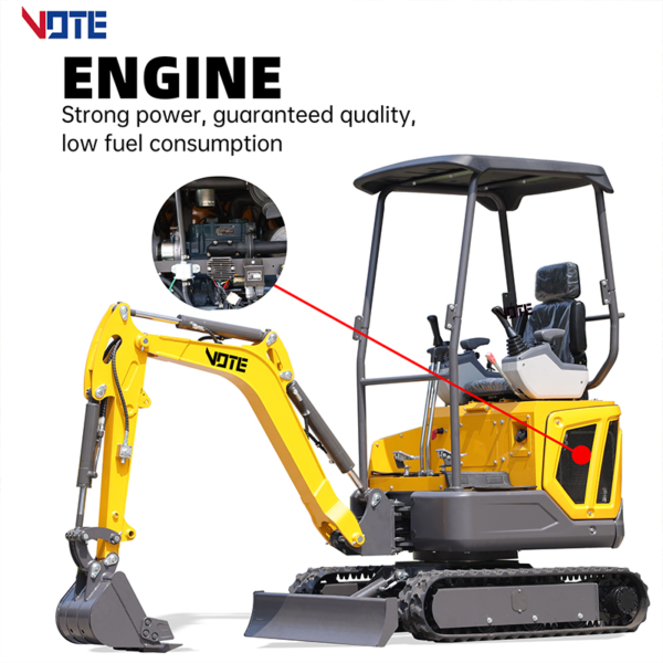Certified Factory Mini Excavator 1.6 Ton Hydraulic Crawler Digger Mini Excavator Price China Small Digger Customizable CE EPA