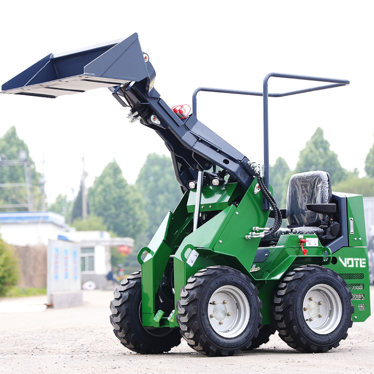 Cheap Mini Skid Steer Loader for Sale Diesel Mini Tracked Mini Skid Steer Loader with 4 in 1 Bucket High Efficiency Wheel Loader