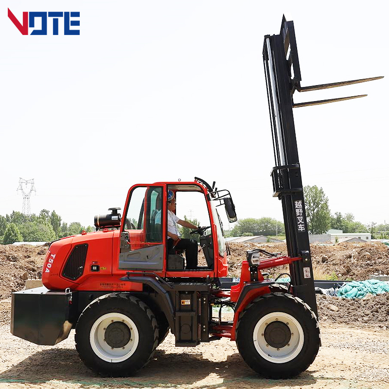 Cheap Price 3 Ton Rough Terrain Forklift Hydraulic Transmission Diesel Whee Forklift with 4500mm 3-Mast off-Road Forklift 5 Ton Cheap Price 3 Ton Rough Terrain Forklift Hydraulic Transmission Diesel Whee Forklift with 4500mm 3-Mast off-Road Forklift 5 Ton