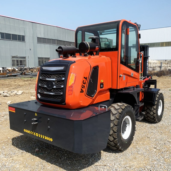 China 4 Wheel Drive off-Road Diesel Forklift Price 3.5 Ton New Terrain Forklift Outdoor Use Portable Rough Terrain Forklift