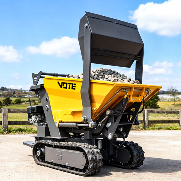 China Can Be Tilted Mini Dumper Diesel 1 Ton Crawler Dumper Mini Transporter Micro Tracked Dumpers