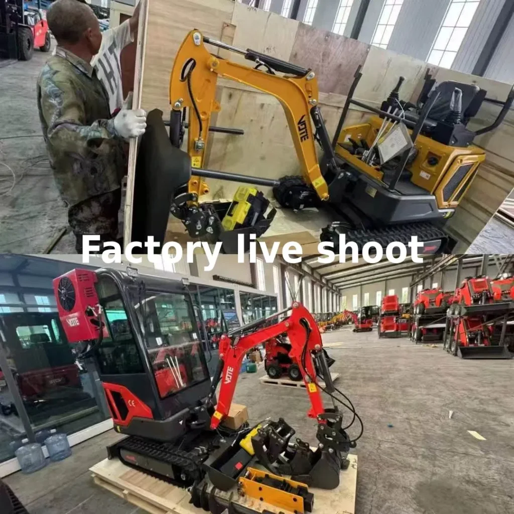 China Cheap Mini Excavator 1 Ton 2 Ton Diesel Hydraulic Excavator with Air Conditioning System and Quick-Change Attachments for Agricultural Use