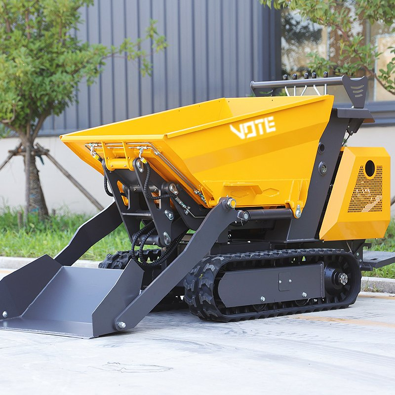 China Factory Mini Self Loading Dumper Truck All Terrain Mini Dumper 800kg Garden Hydraulic Mini Crawler Dumper 4X4