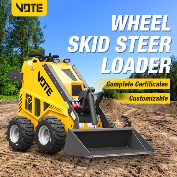 China Factory Sale Direct Mini Skid Steer Loader with 25HP Diesel Engine High Hydraulic Flow Powerful Crawler Mini Loader