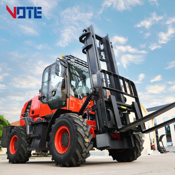 China Manufacturer 3.5 Ton 4 Ton 5ton 4X4 off-Road Forklift Mini Rough Terrain Forklift Four Wheel Drive All Terrain Forklift Free Shipping