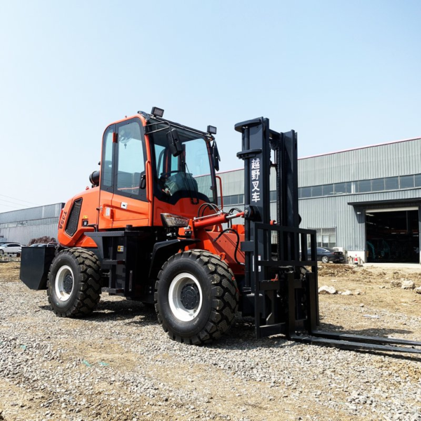 China Manufacturer 4X4 All Terrain New Forklift 3.5 Ton 4 Ton 5 Ton Diesel Forklift off-Road Forklift Articulated for Sale