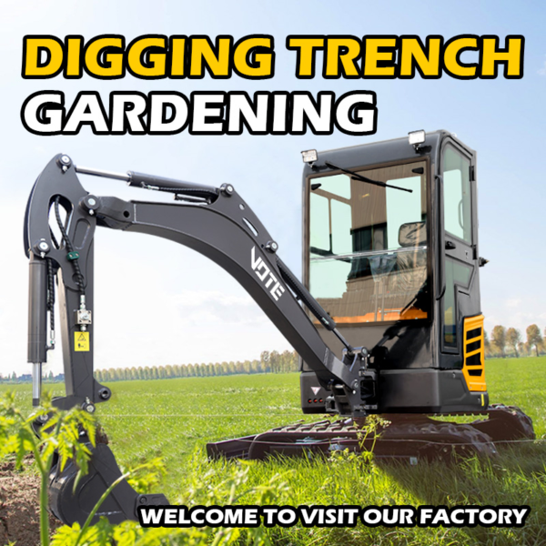 China New Micro Bagger EPA Euro 5 Engine Hydraulic 2 Ton Small Crawler Digger Farm Machinery Mini Escavadeira