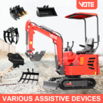 China Small Excavators Factory Euro 5 EPA 1000kg Hydraulic Mini Digger Price 1.6 Ton Micro Excavator Customized