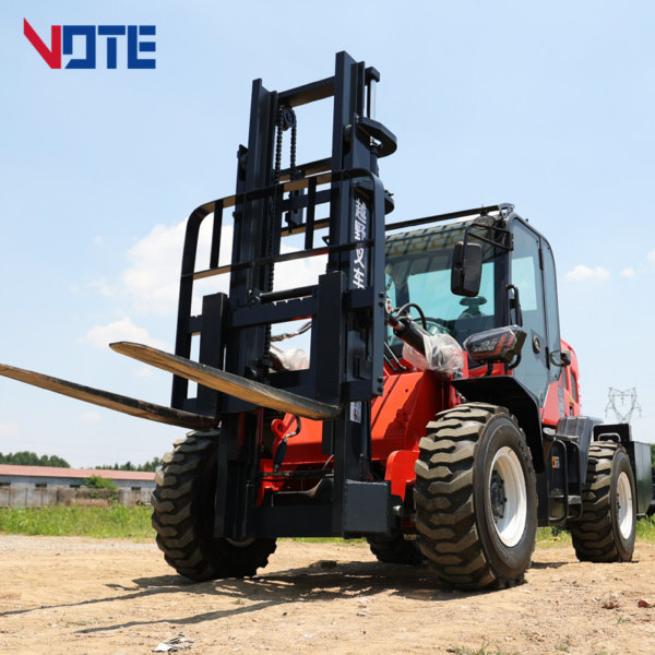 Chinese Factory off Road Forklift 3 Ton 3.5 Ton Forklift off Road All Terrain Forklift 4X4 Free Shippinghengwang Construction Mach