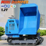 Chinese Tracked Mini Dumper Truck with Hydraulically Rotatable Unloading, Home Delivery