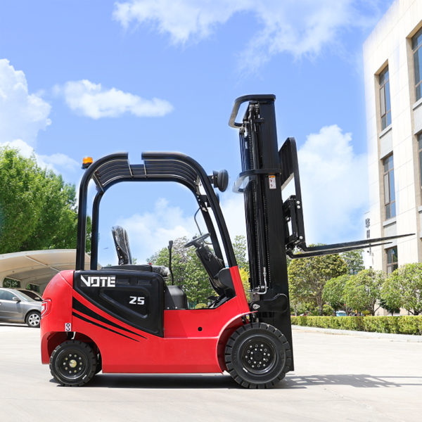 Clamp Attachment 4 Wheel Electric Forklift Truck Large Wheel Forklift Full Electric Pallet with Four Big Tyres