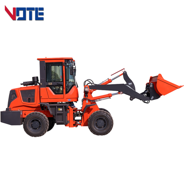 Compact Boom Loader 2 Ton 1.5ton 1.2ton 1ton 0.8ton Mini Front End Wheel Loader with AC Joystick