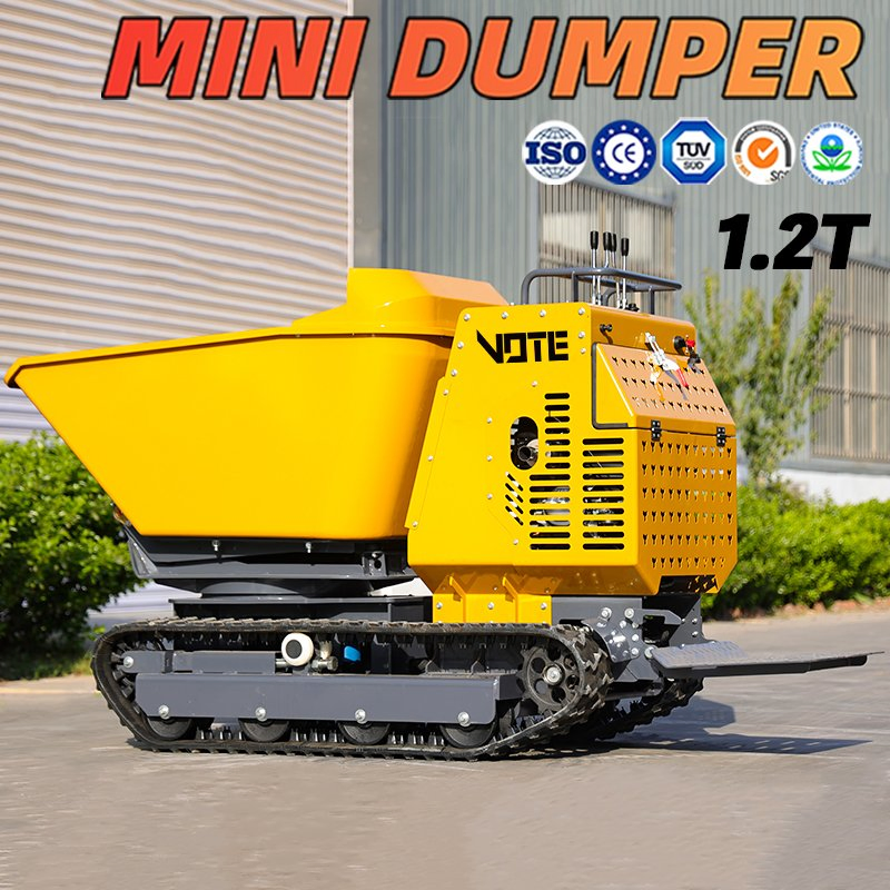 Dumper Truck 1.2t 2t 3t Tracked Dumper Farm Building Transport Equipment CE