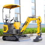 Earth Moving Machinery Small Digging Machine 1.2ton Micro Excavator Machine Mini Excavator with Arm Deflection
