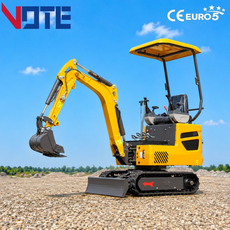 Efficient 1 Ton Mini Excavator for Municipal Engineering with Customizable Attachments Crawler Digging Equipment Free Shipping