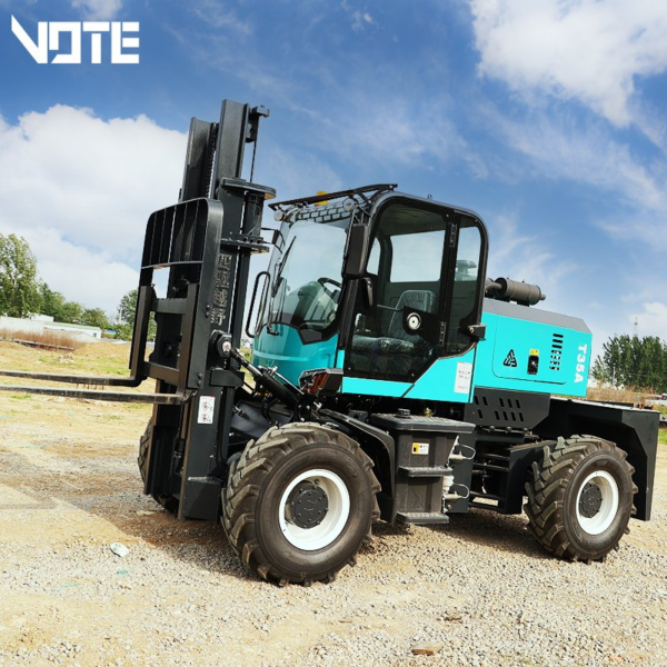 Factory New Terrain Portable Forklift 3 Ton 5ton High Quality Rough Terrain Forklift Outdoor Use off-Road Diesel Forklift