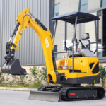 Factory Prices Engine Mini Digger 1.2ton 2ton Farm Ranch Digging Trenches Crawler Small Excavator with Side Swing