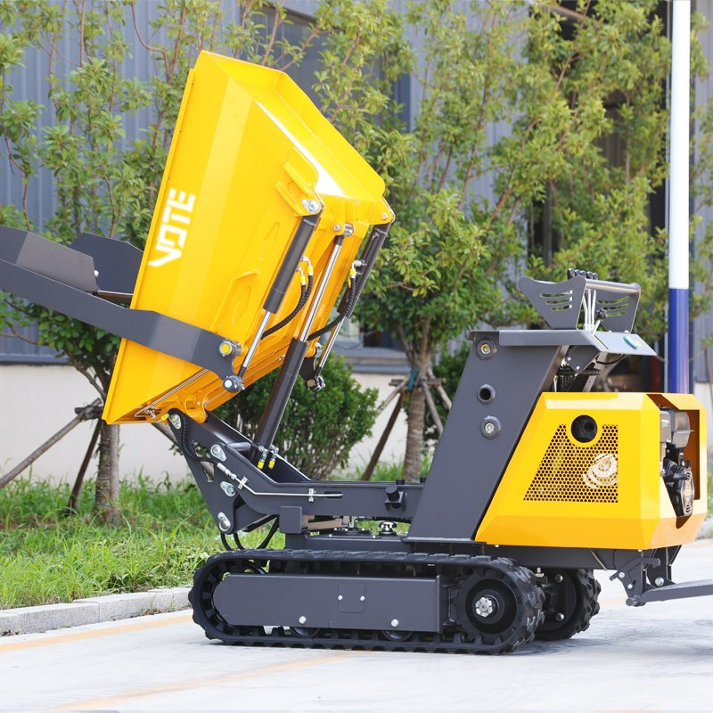 Factory Prices EPA Euro 5 Mini Crawler Dumper Multifunctional Farm Construction All Terrain Track Self Loading Mini Dumper 800kg