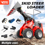 Factory Sale Direct Mini Skid Steer Loader with 25HP Diesel Engine High Hydraulic Flow Powerful Crawler Mini Wheel Loader