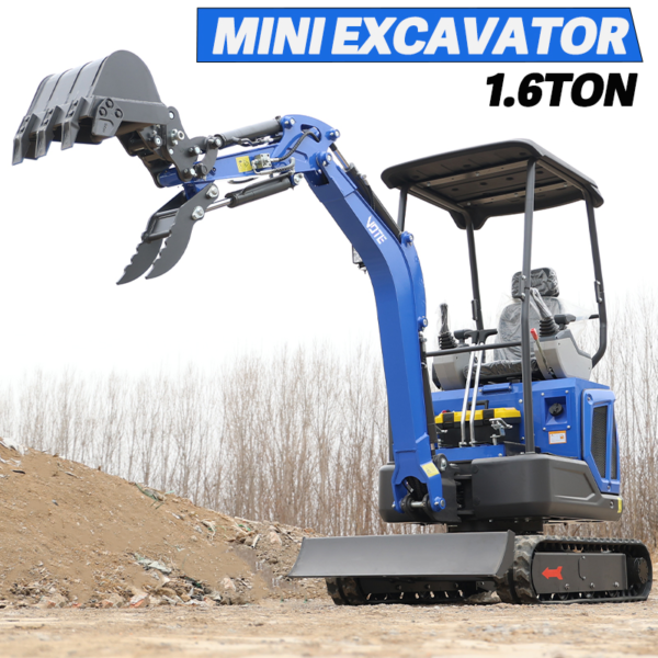 Fast Delivery Mini Excavator 1 Ton 2 Ton Mini Digger Farm Orchards & Municipal Gardens CE Euro 5 Standard