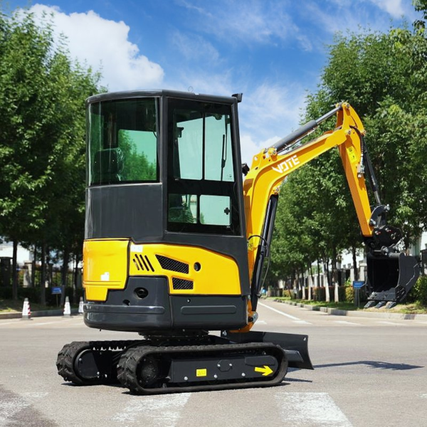 Free Shipping 1600kg Mini Excavator Diesel Engine Small Hydraulic Mowing Excavator for Sale