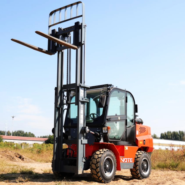 Free Shipping Diesel Pallet Truck with 4WD All-Terrain Forklift for Outdoors Features Diesel Engine Offroad Forklift