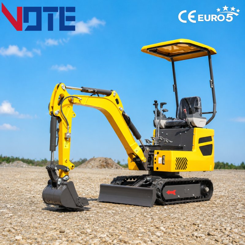 Free Shipping Durable Mini Excavator 1ton for Farm Orchard Works with Euro V Emission Standard Crawler Digger Factory Wholesale