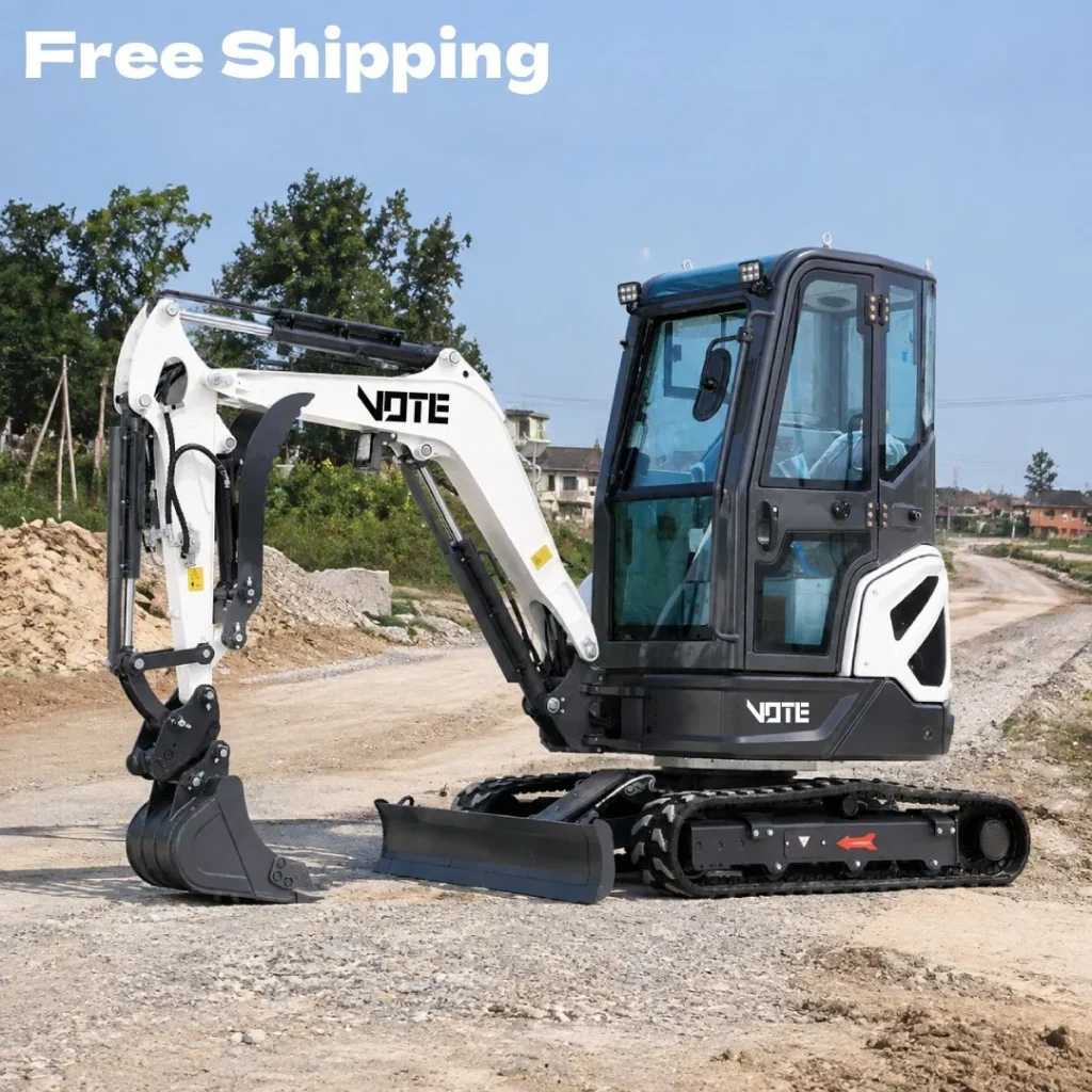 Free Shipping for 3 Ton Mini Excavators, High-Quality Chinese Excavators, CE Euro5 Certified, Cheap Prices
