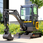 Free Shipping Home Mini Excavator 1 Ton 2 Ton CE EPA Engine Crawler Excavator Digger Multifunctional Small Excavator Mini