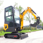 Free Shipping Mini Excavator 1ton with Cab Home Use Garden Farm Small Excavators Easy to Operate Hydraulic Small Digger