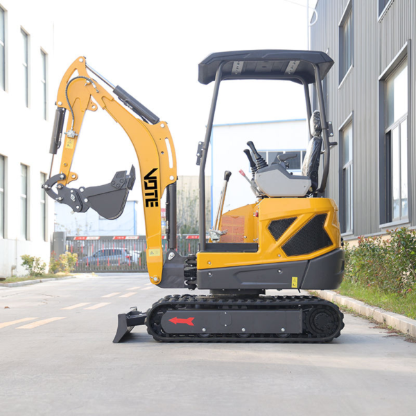 Free Shipping Small Excavator Digger 1.2ton Attachment Engine with Cab Mini Crawler Excavator