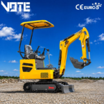 High Maneuver 1 Ton Mini Excavator for Greenhouse Operation with Standard Bucket Attachment Hydraulic Digger Factory Wholesale